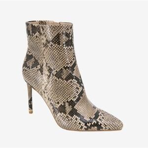 Kenneth Cole New York Women's Quincy Snakeskin Leather Heel Ankle Bootie